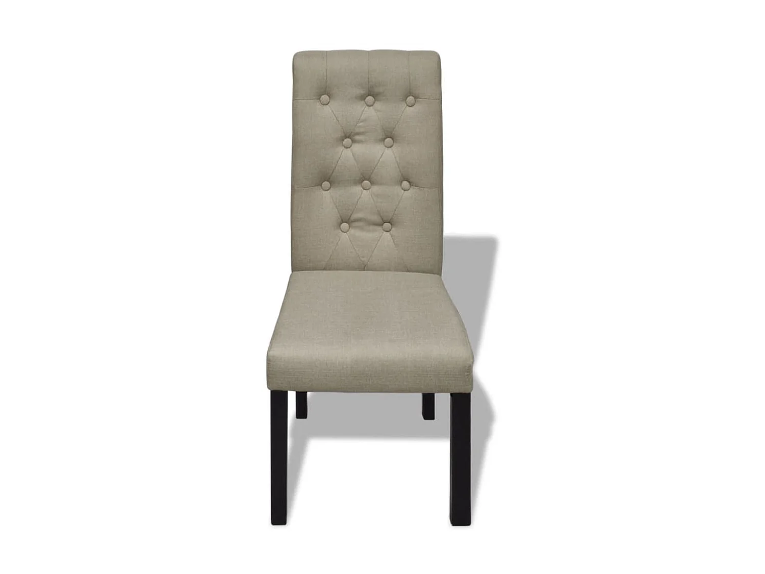 Set di 2 sedie da pranzo in tessuto beige