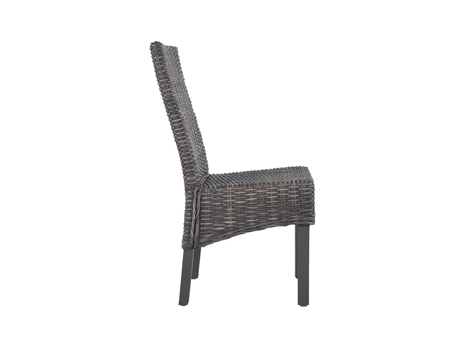 Chaises à manger lot de 2 marron rotin kubu et bois de manguier