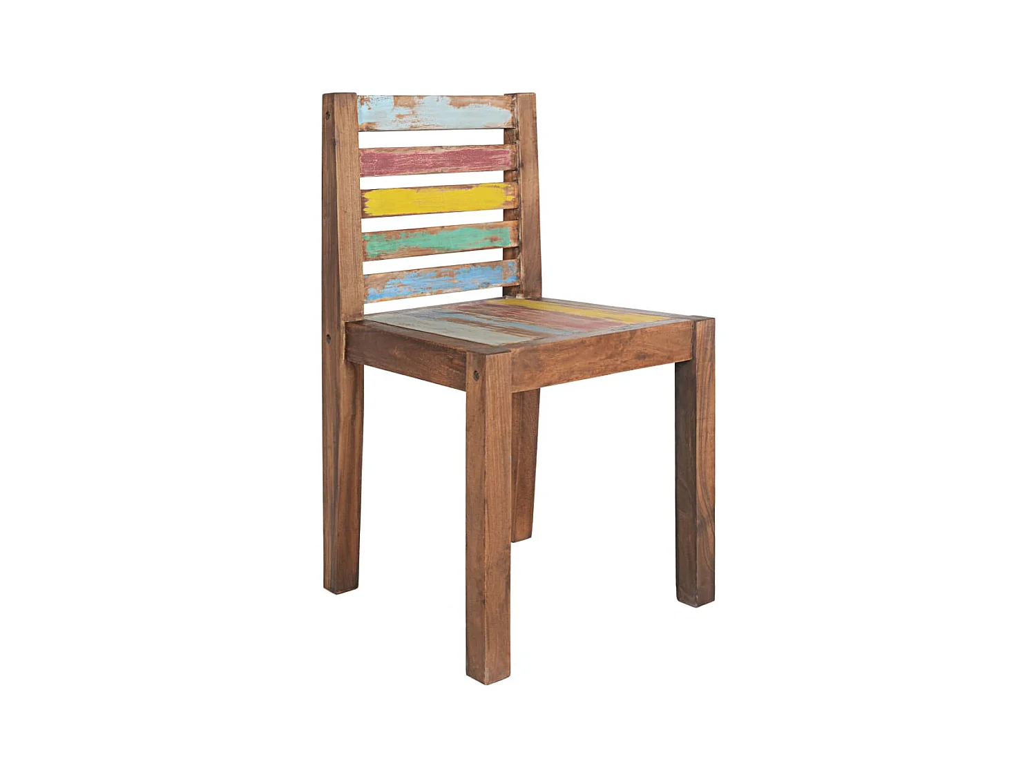 Chaises à manger lot de 2 bois de récupération solide