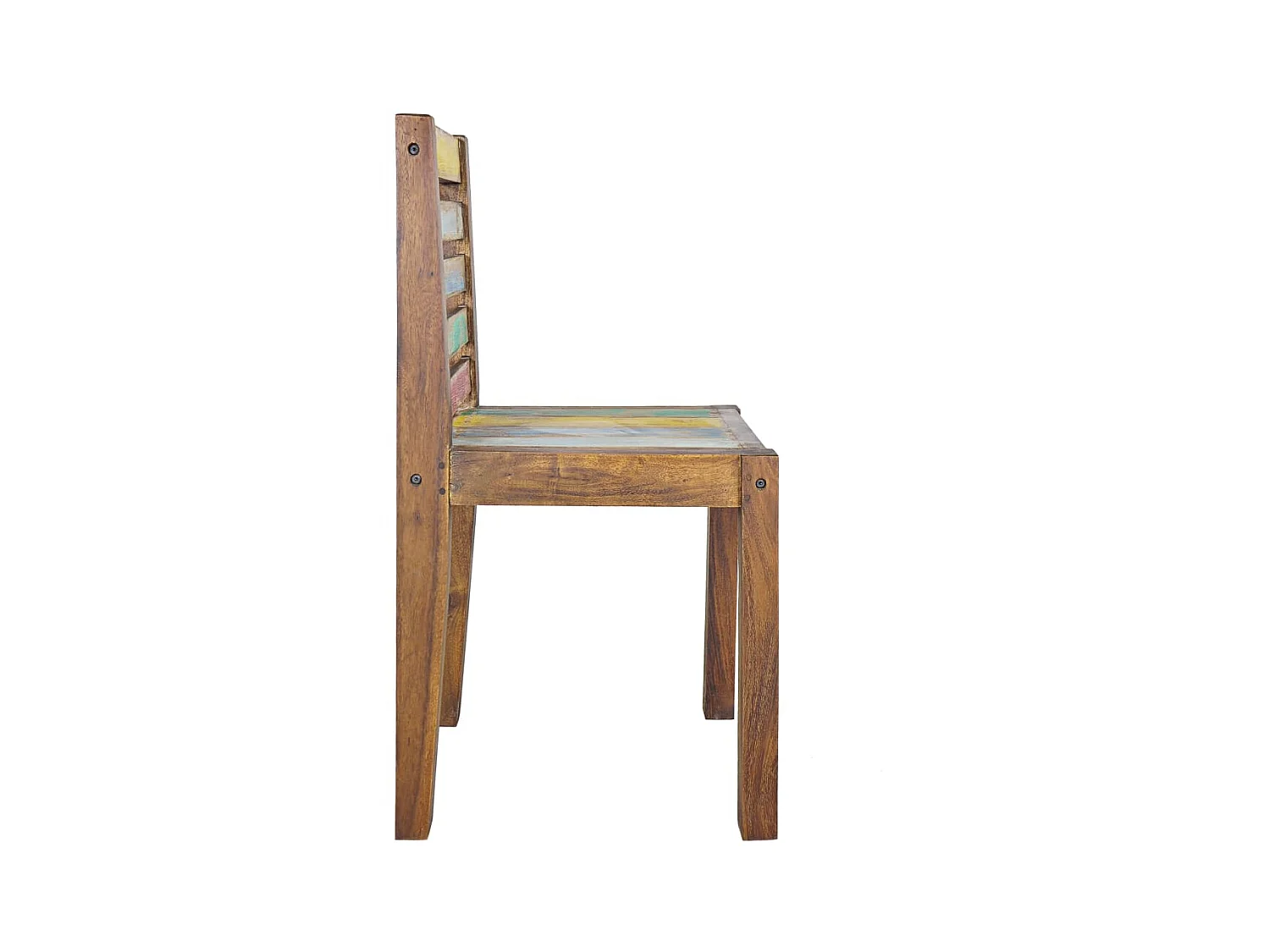Chaises à manger lot de 2 bois de récupération solide