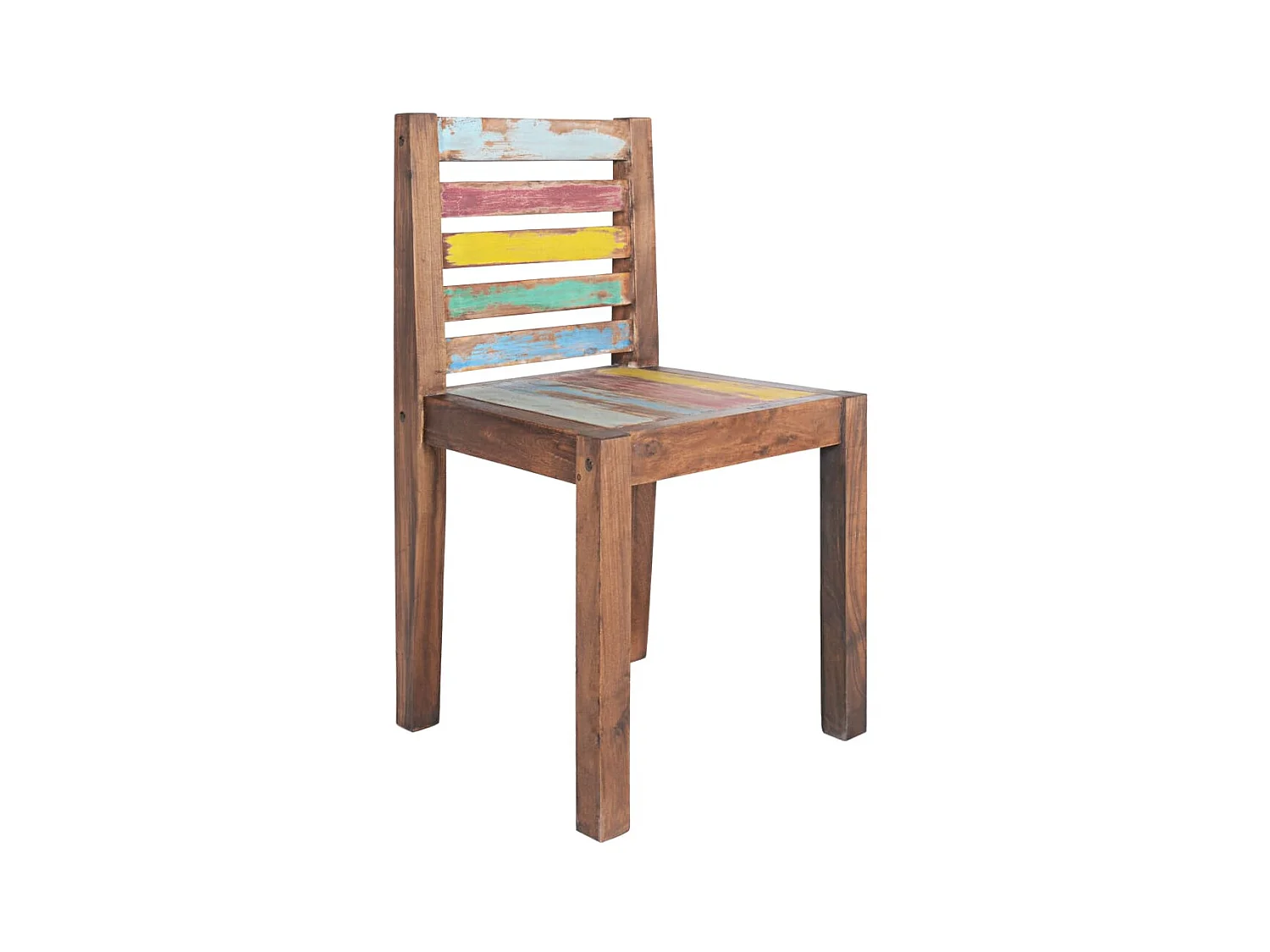 Chaises à manger lot de 2 bois de récupération solide