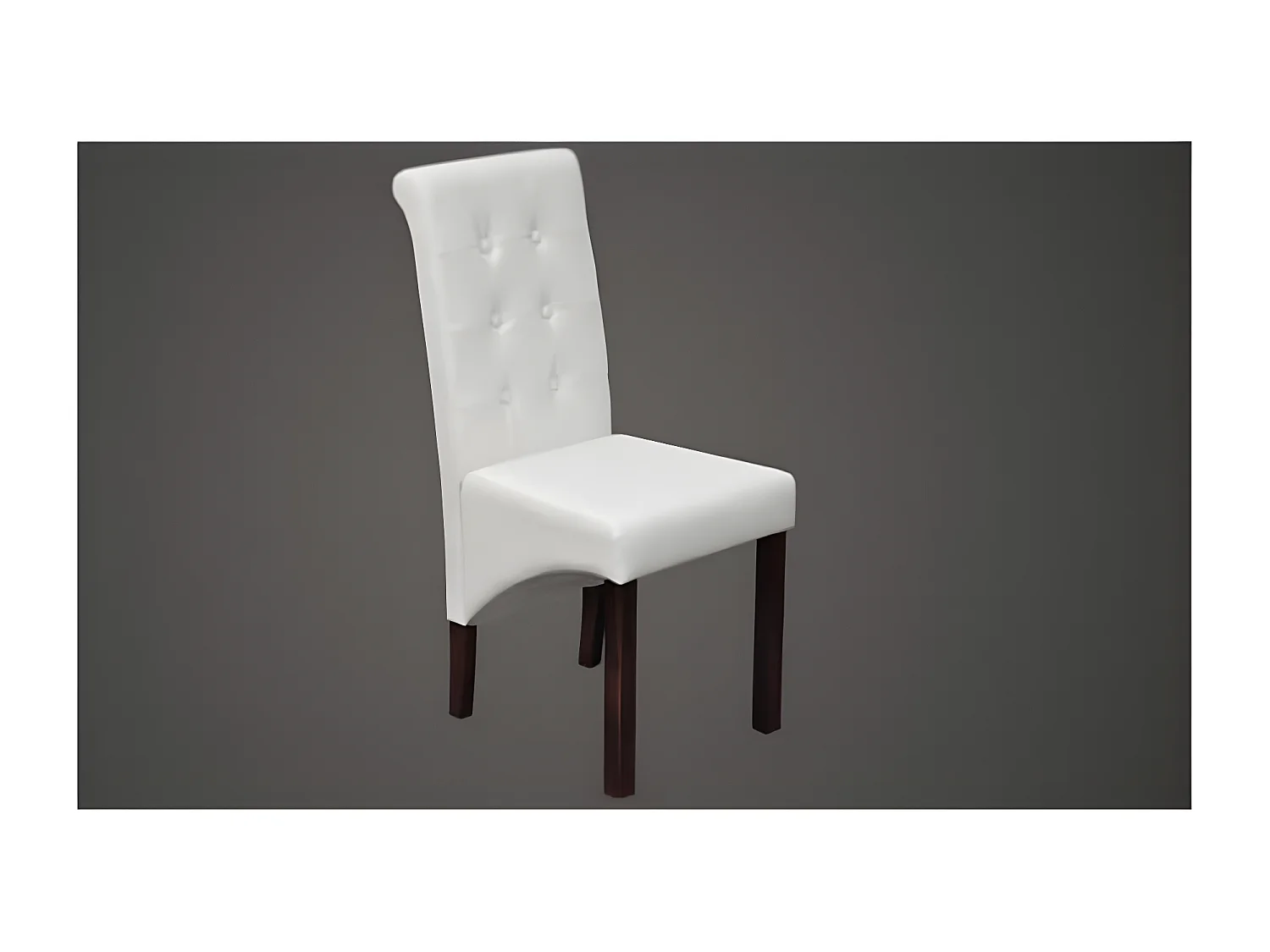 Eetkamerstoelen set van 2 wit kunstleer