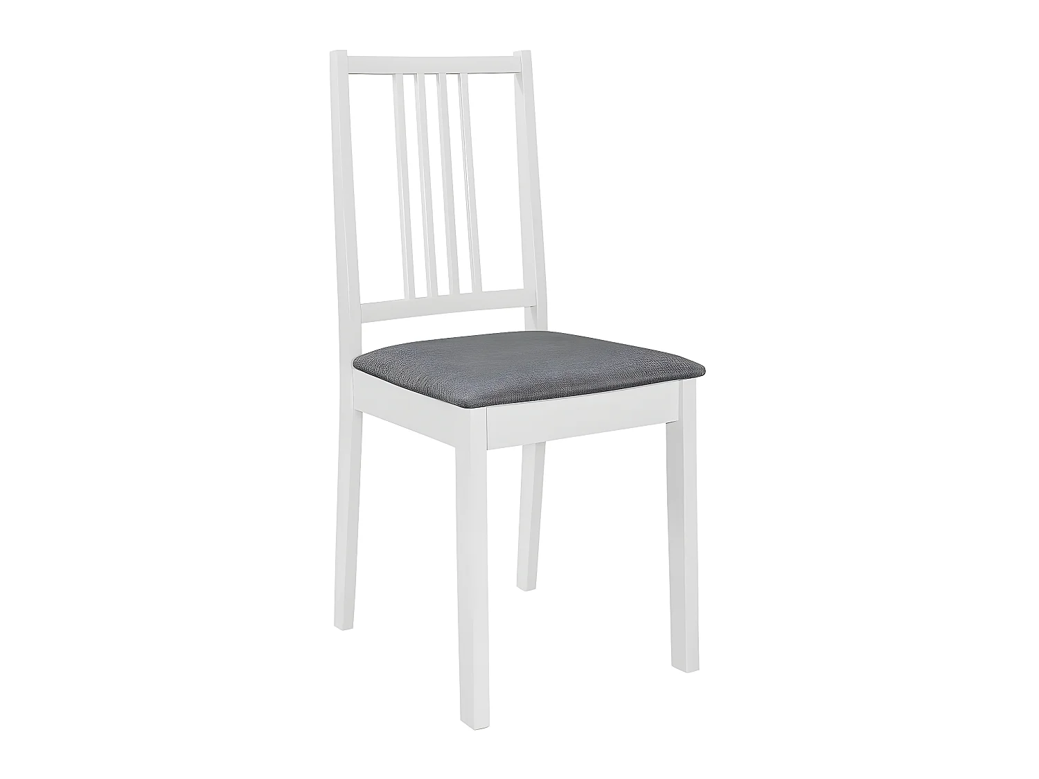 Eetkamerstoelen met kussens set van 2 wit massief hout