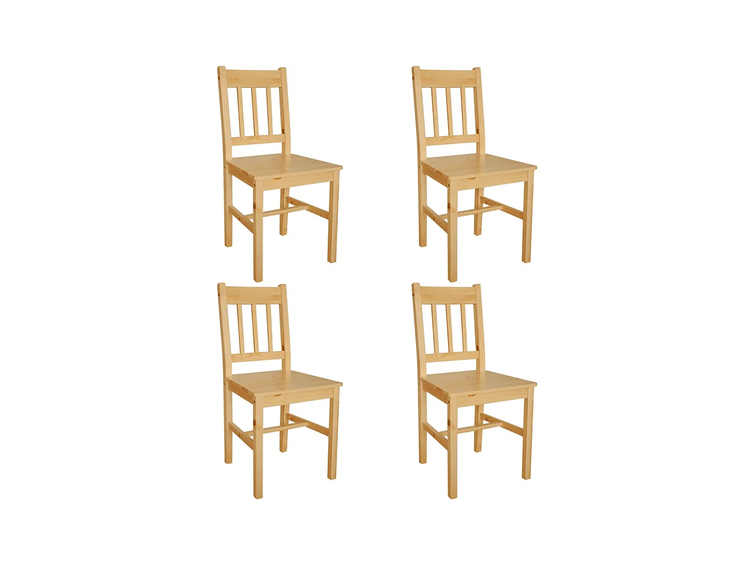 Chaises à manger lot de 4 bois de pin