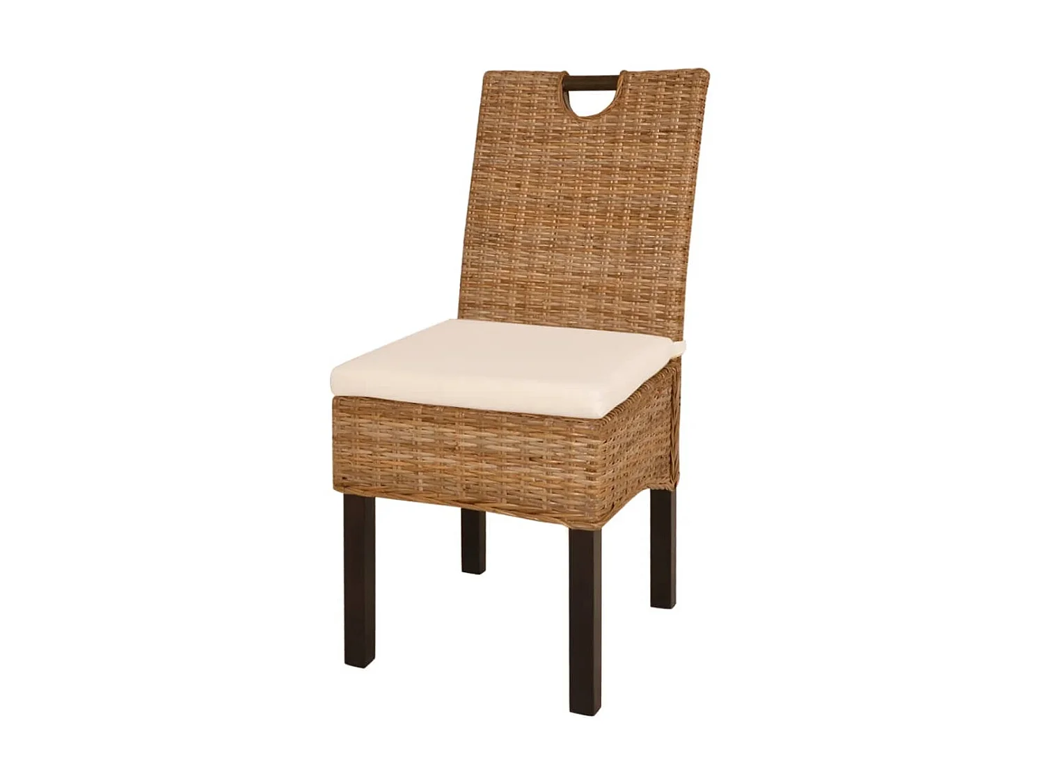 Eetkamerstoelen set van 2 Kubu rotan mangohout