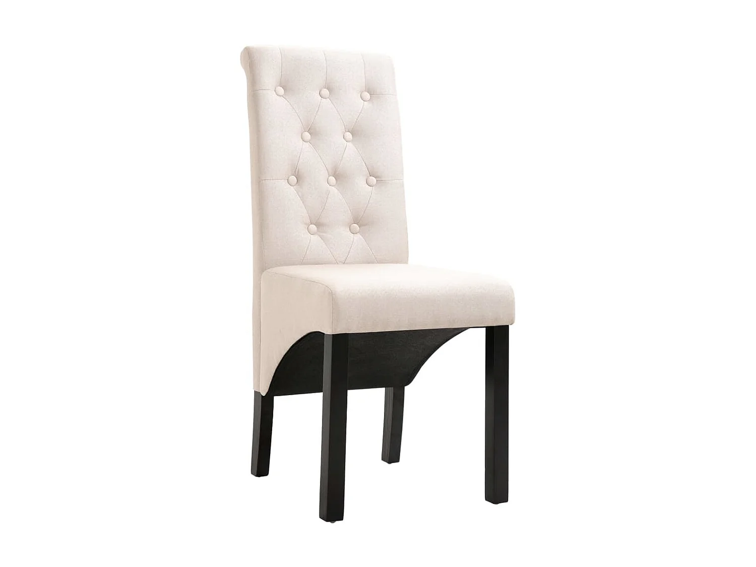 Chaises à manger lot de 6 crème tissu