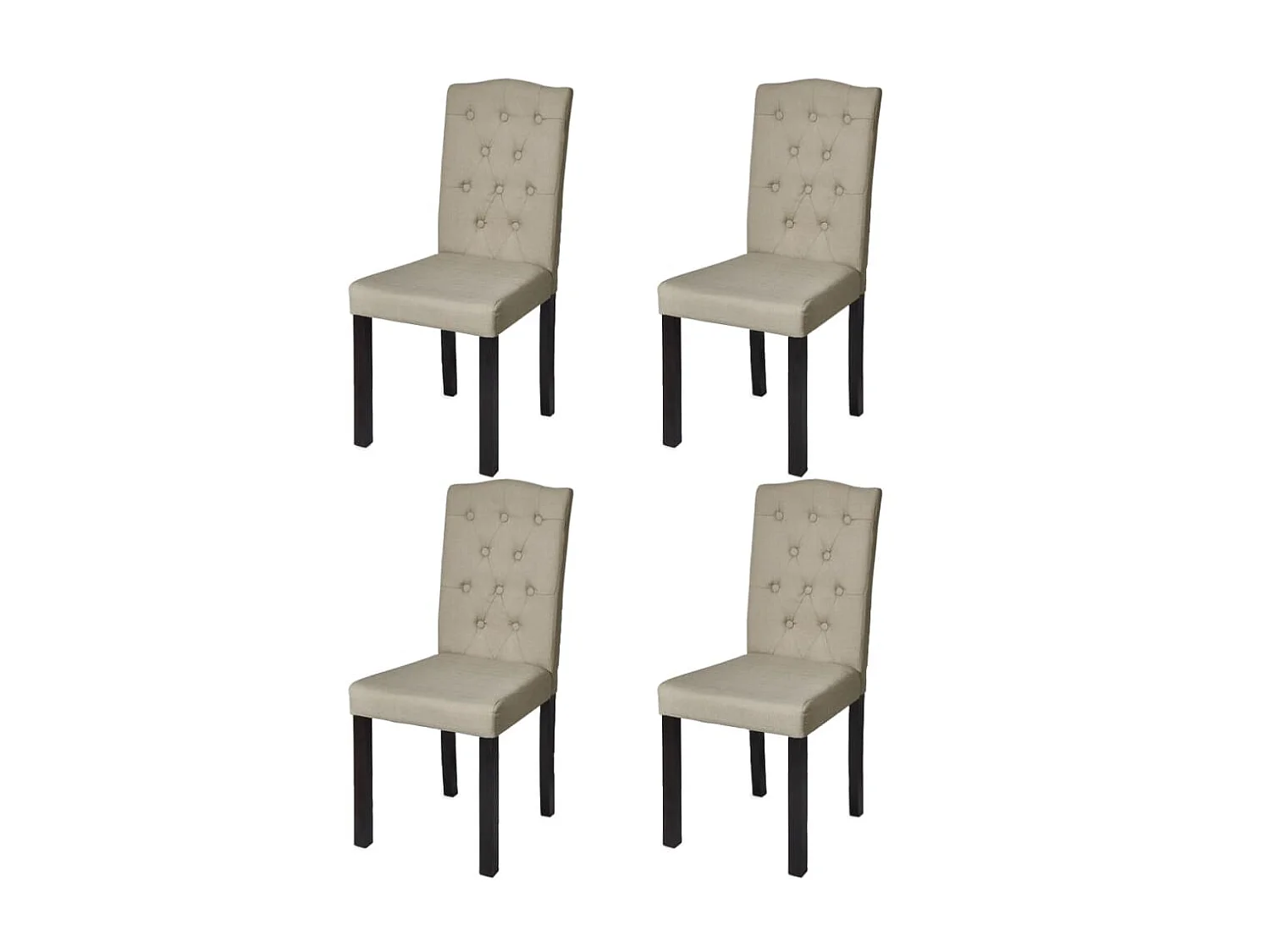 Eetkamerstoelen set van 4 kameelhaar stof
