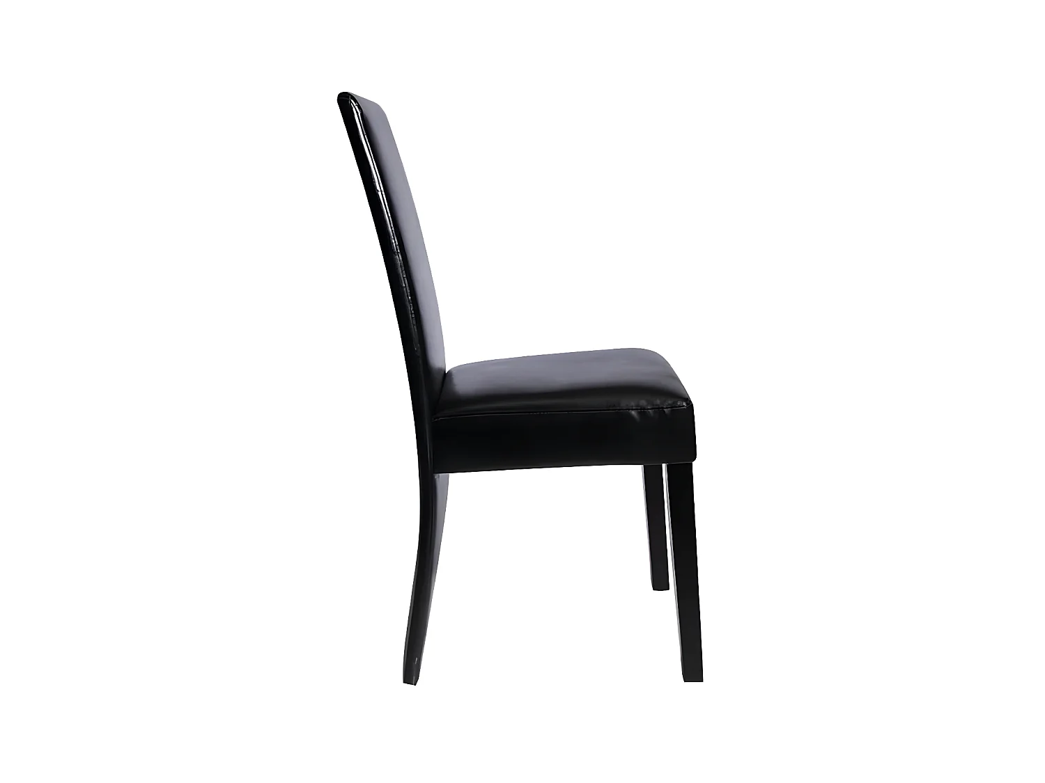 Chaises à manger lot de 2 noir similicuir