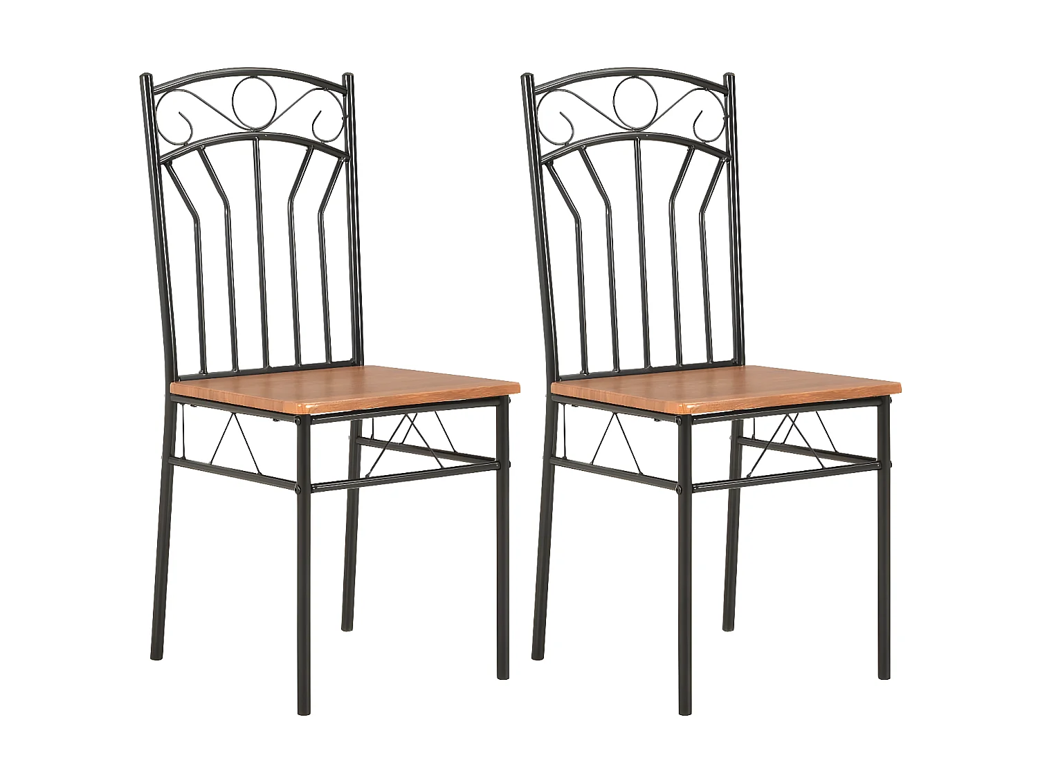 Eetkamerstoelen set van 2 bruin MDF