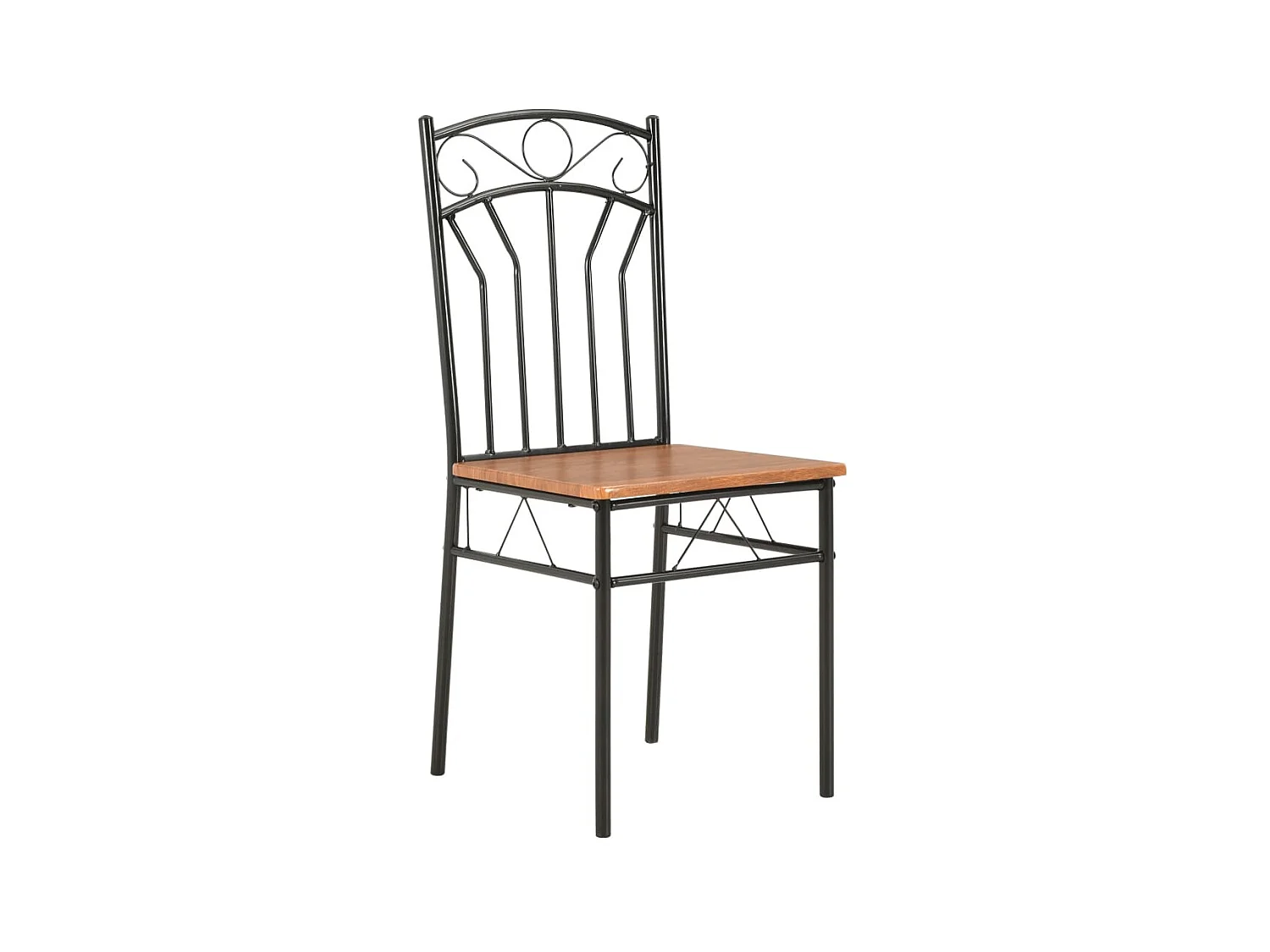 Chaises à manger lot de 2 marron MDF