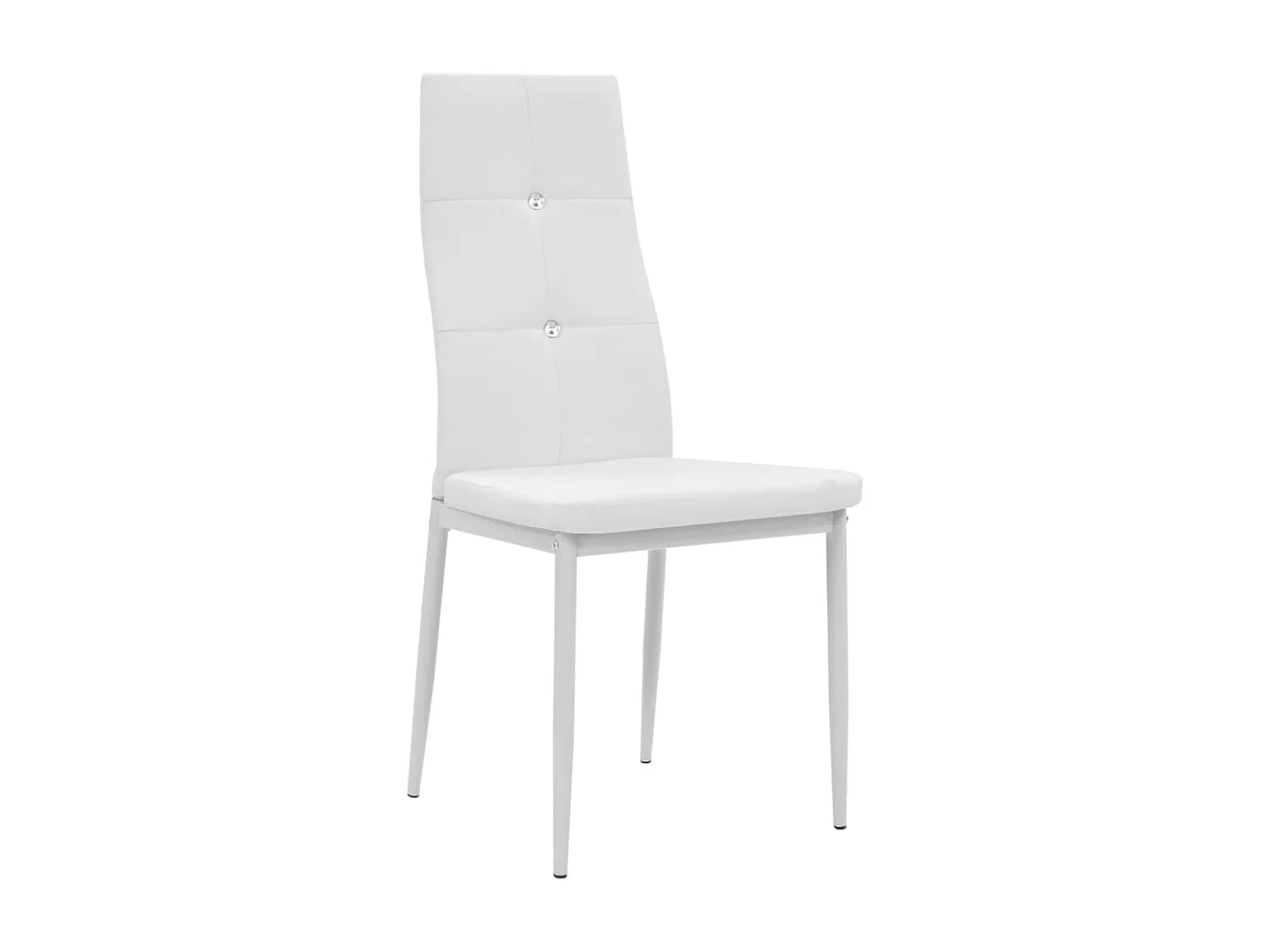 Eetkamerstoelen set van 6 wit kunstleer