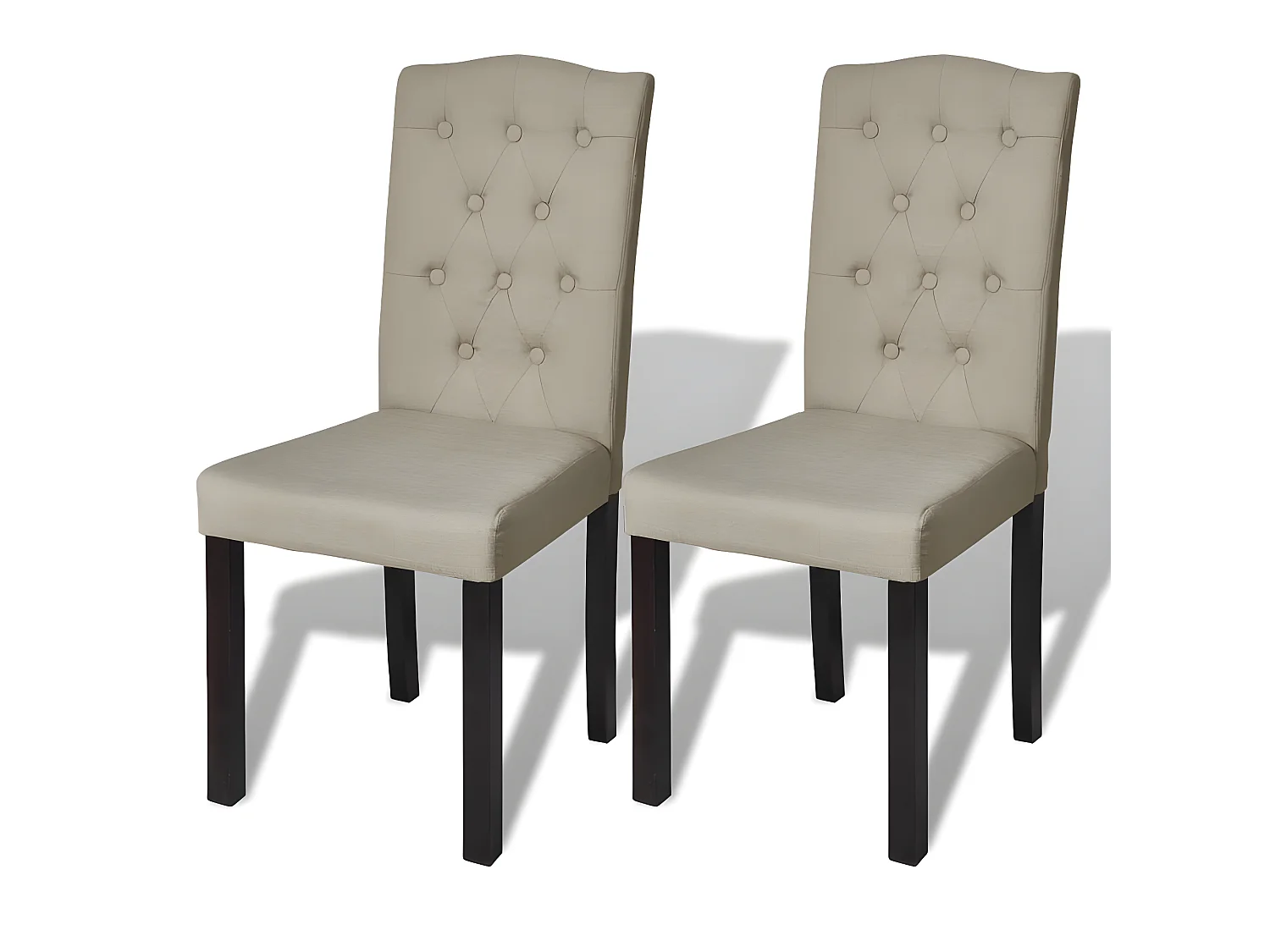 Eetkamerstoelen set van 2 kameelhaar stof