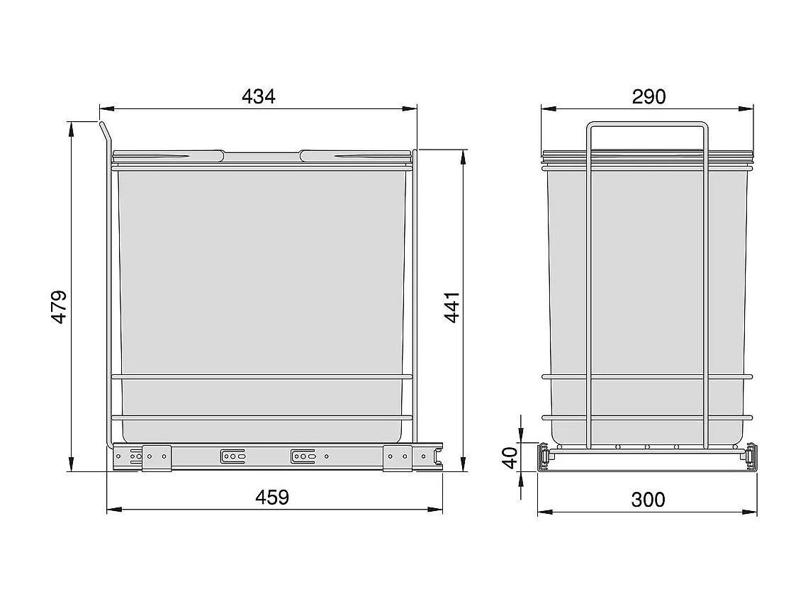Poubelle de recyclage extraction manuelle Recycle