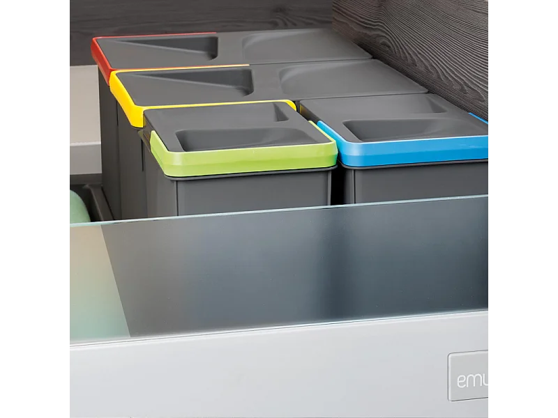 Poubelles pour tiroir de cuisine Recycle (Lot de 2)