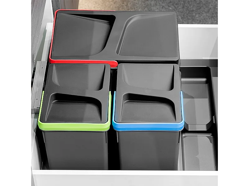 Poubelle pour tiroir de cuisine 15 litres Recycle