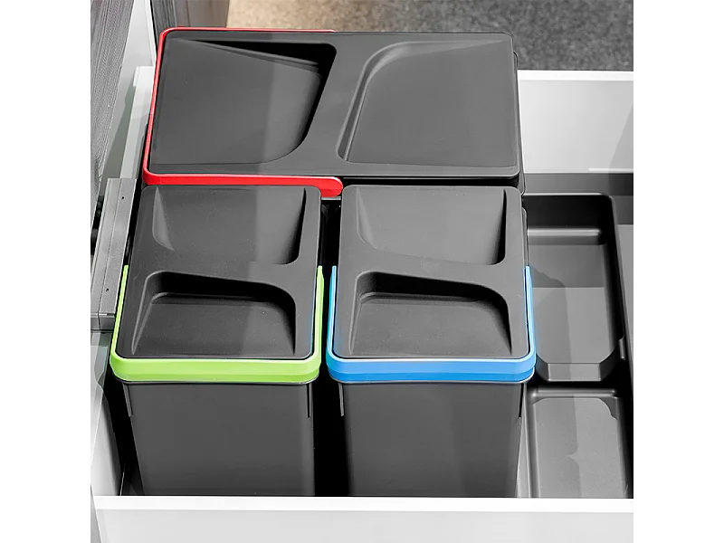 Poubelle pour tiroir de cuisine 15 litres Recycle