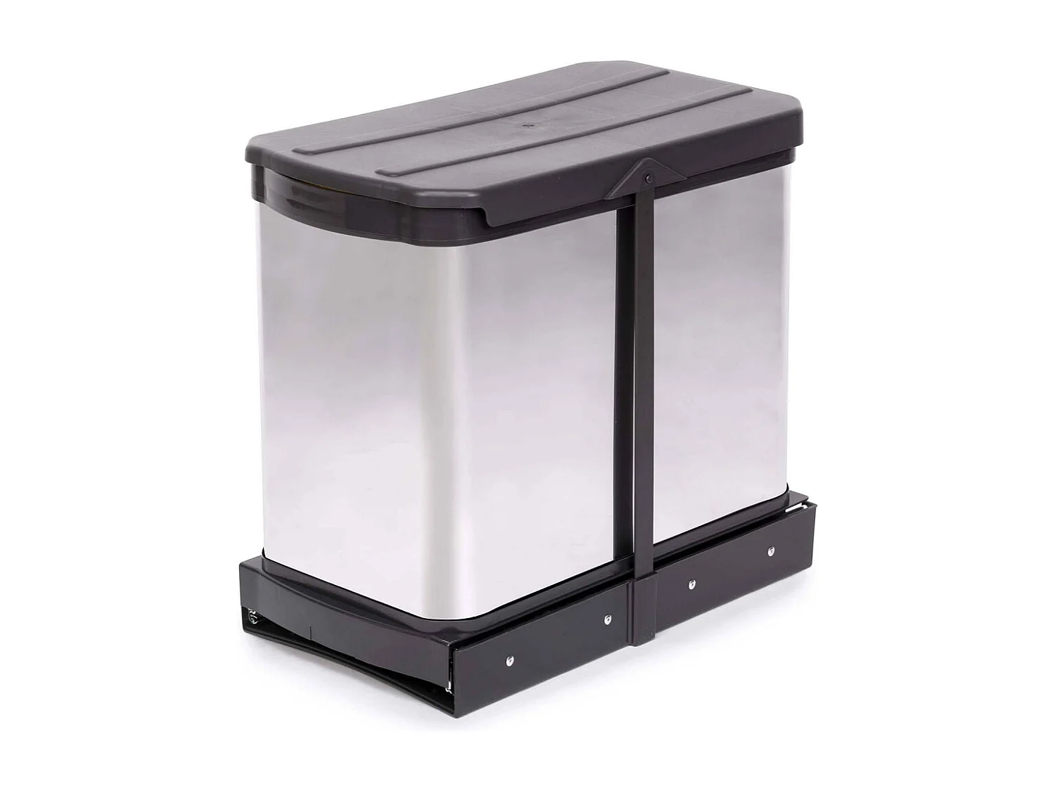 Poubelle de recyclage extraction manuelle 2 bacs 12 litres Recycle