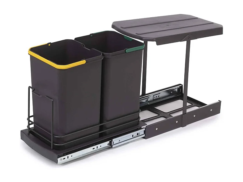 Poubelle de recyclage 2 bacs 12 litres Recycle