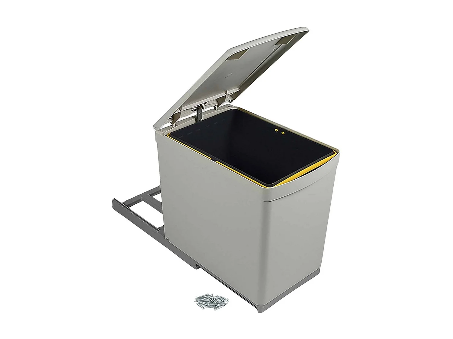 Poubelle de recyclage fixation inférieure et extraction manuelle 16 litres