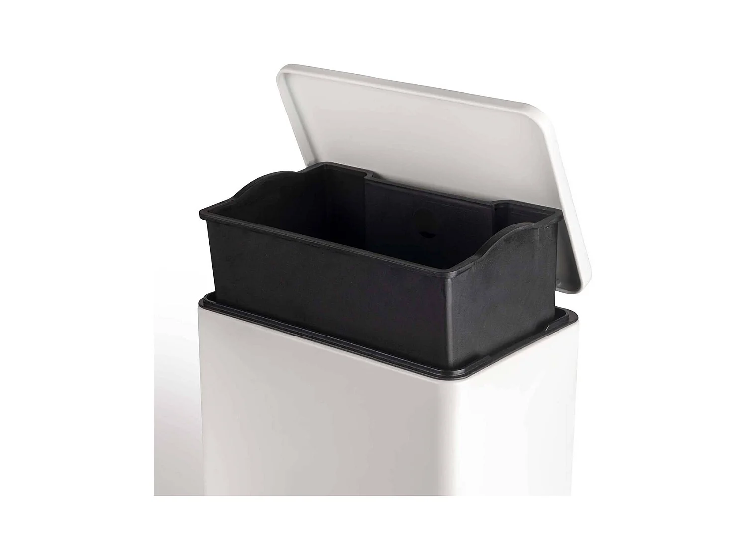 Poubelle de cuisine 12 litres en aluminium ouverture à pédale