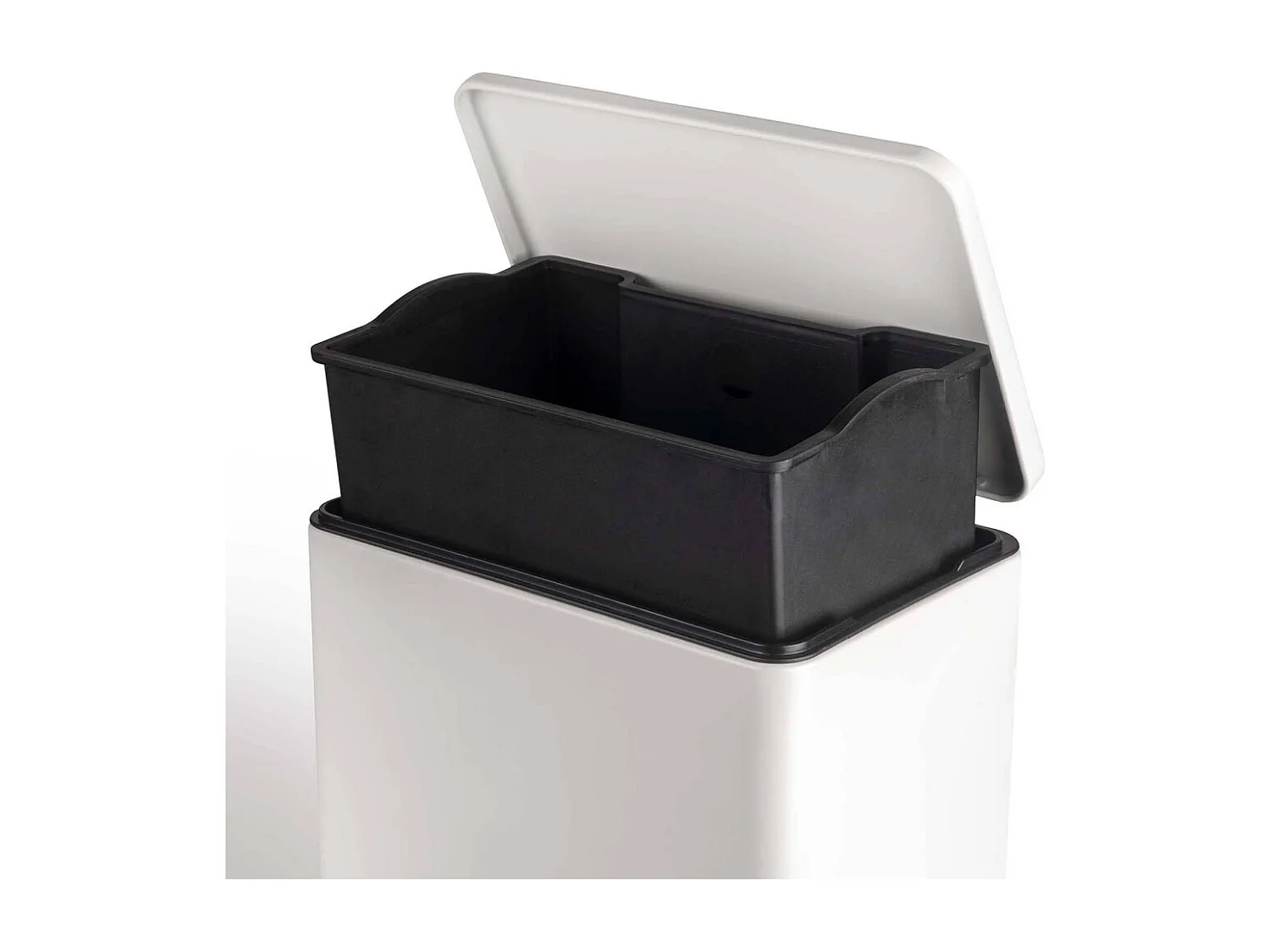 Poubelle de cuisine 12 litres en aluminium ouverture à pédale