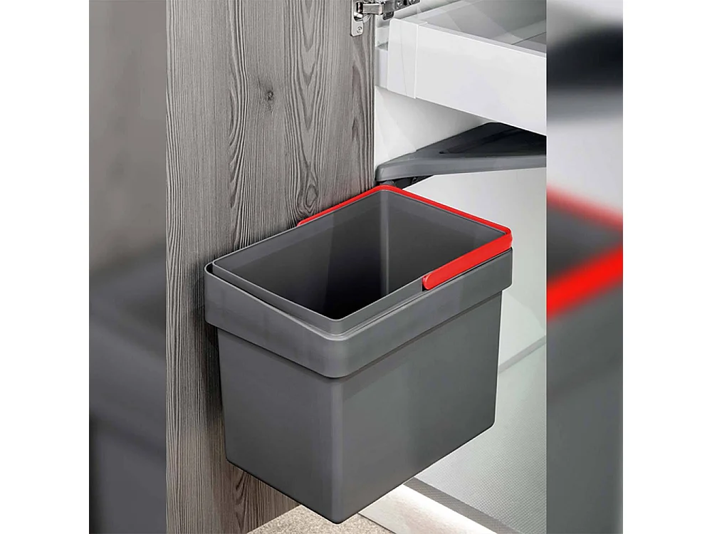 Poubelle de recyclage 15 litres fixation sur porte Recycle