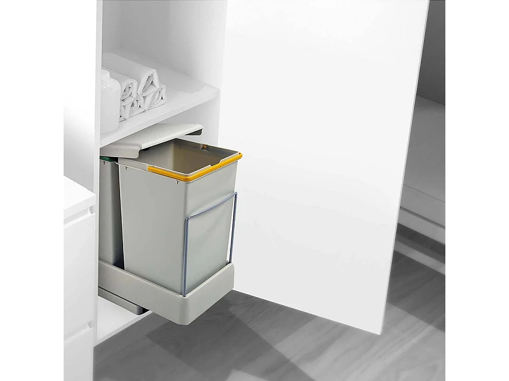 Poubelle de recyclage extraction automatique  2 conteneurs de 14 litres