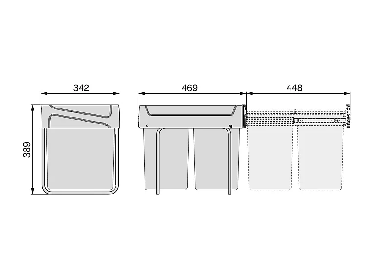 Poubelle de recyclage de cuisine Cook