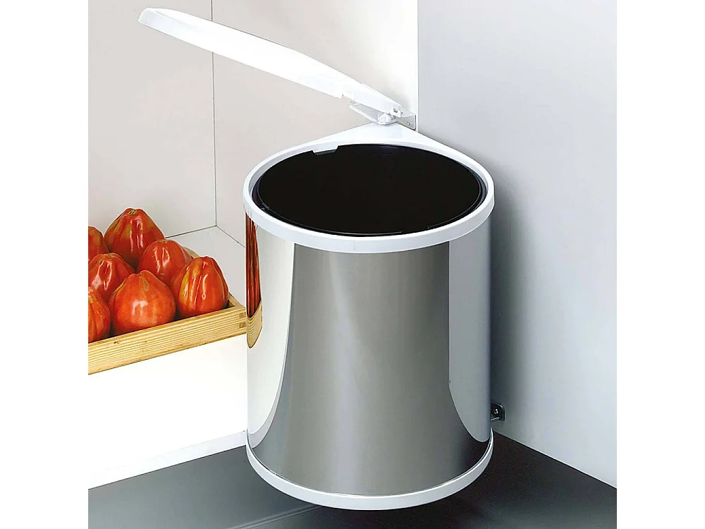 Poubelle à fixation sur porte conteneur de 13 litres