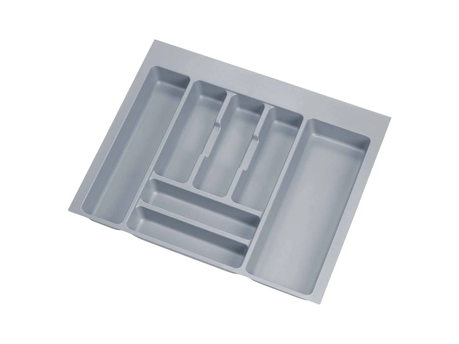Cubertero Optima gris, plástico para cajón universal 53.6x48.2 cm