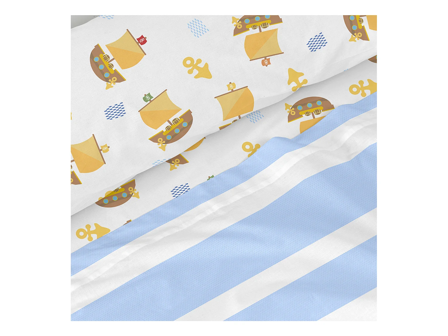 Oberlaken set 2 teiliges 160x270 cm (Cama 80/90) Pirate ship