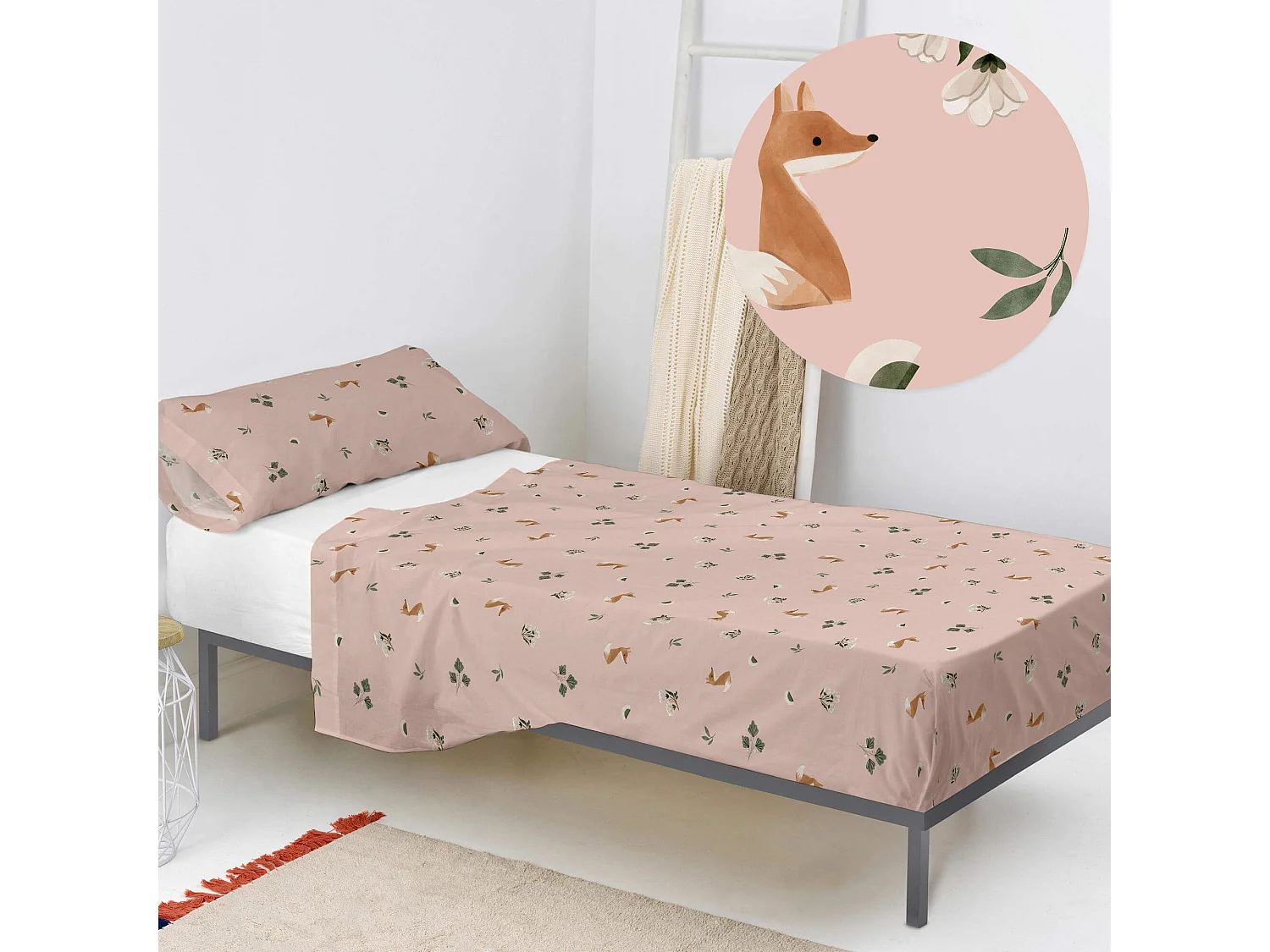 Parure de lit 2 pièces 180x270 cm (Lit 105) Fox forest