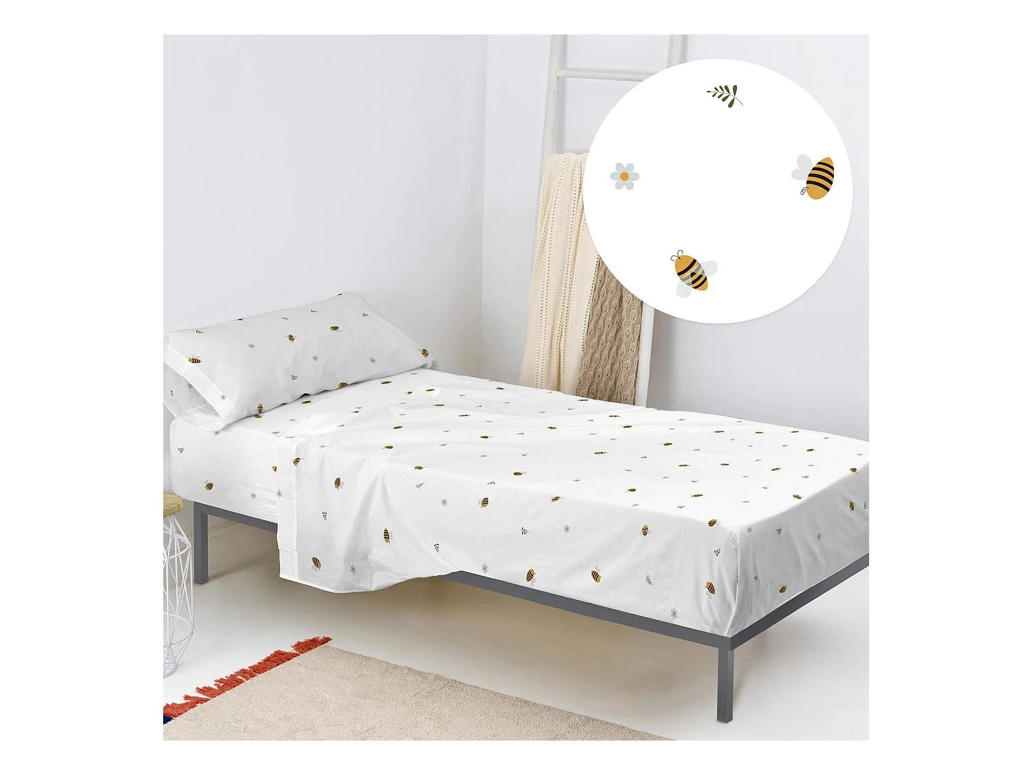 Parure de lit 2 pièces 160x270 cm (Lit 80/90) Honey