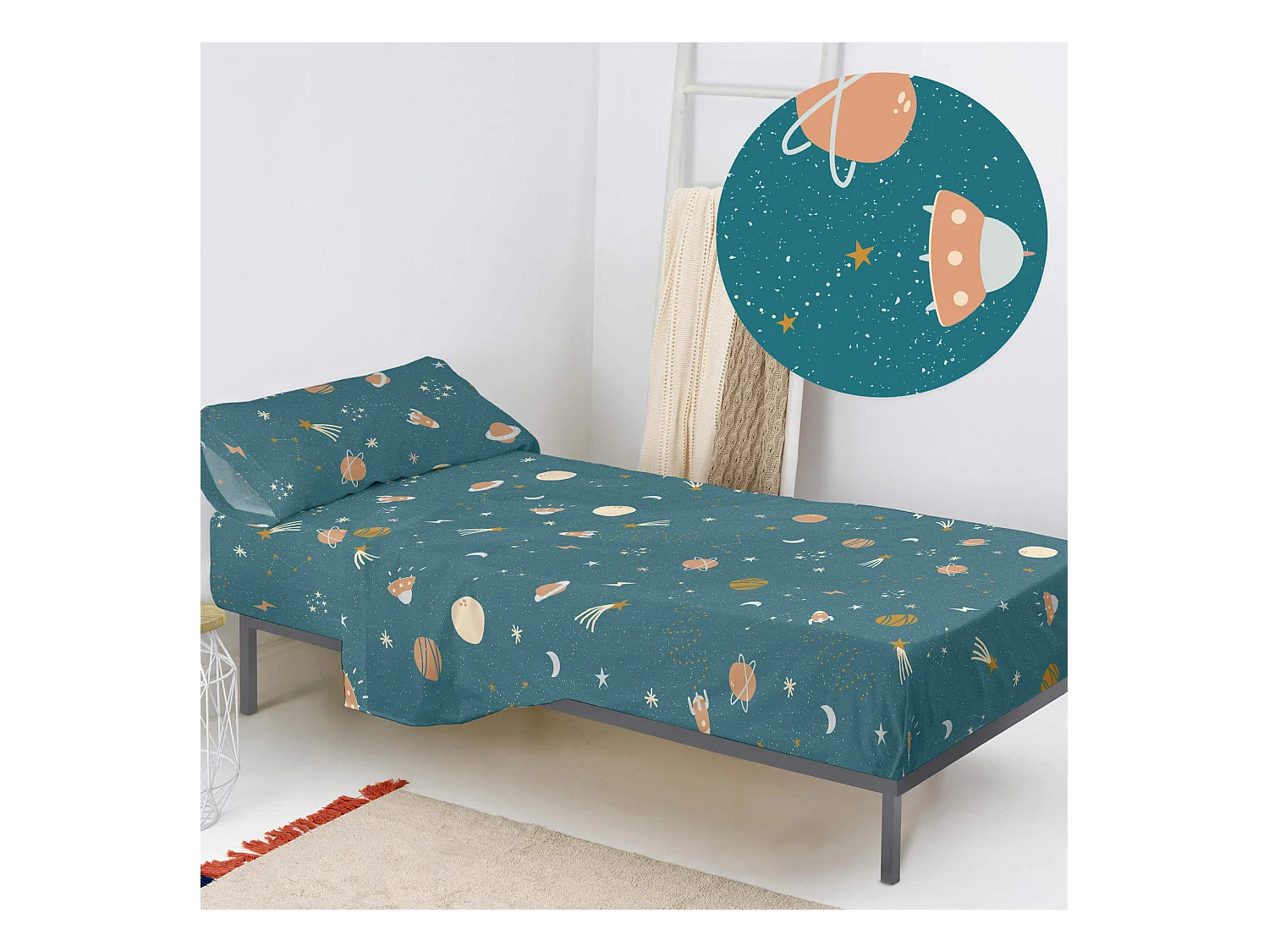 Juego de sábanas 2 piezas 160x270 cm (Cama 80/90) Mini universe