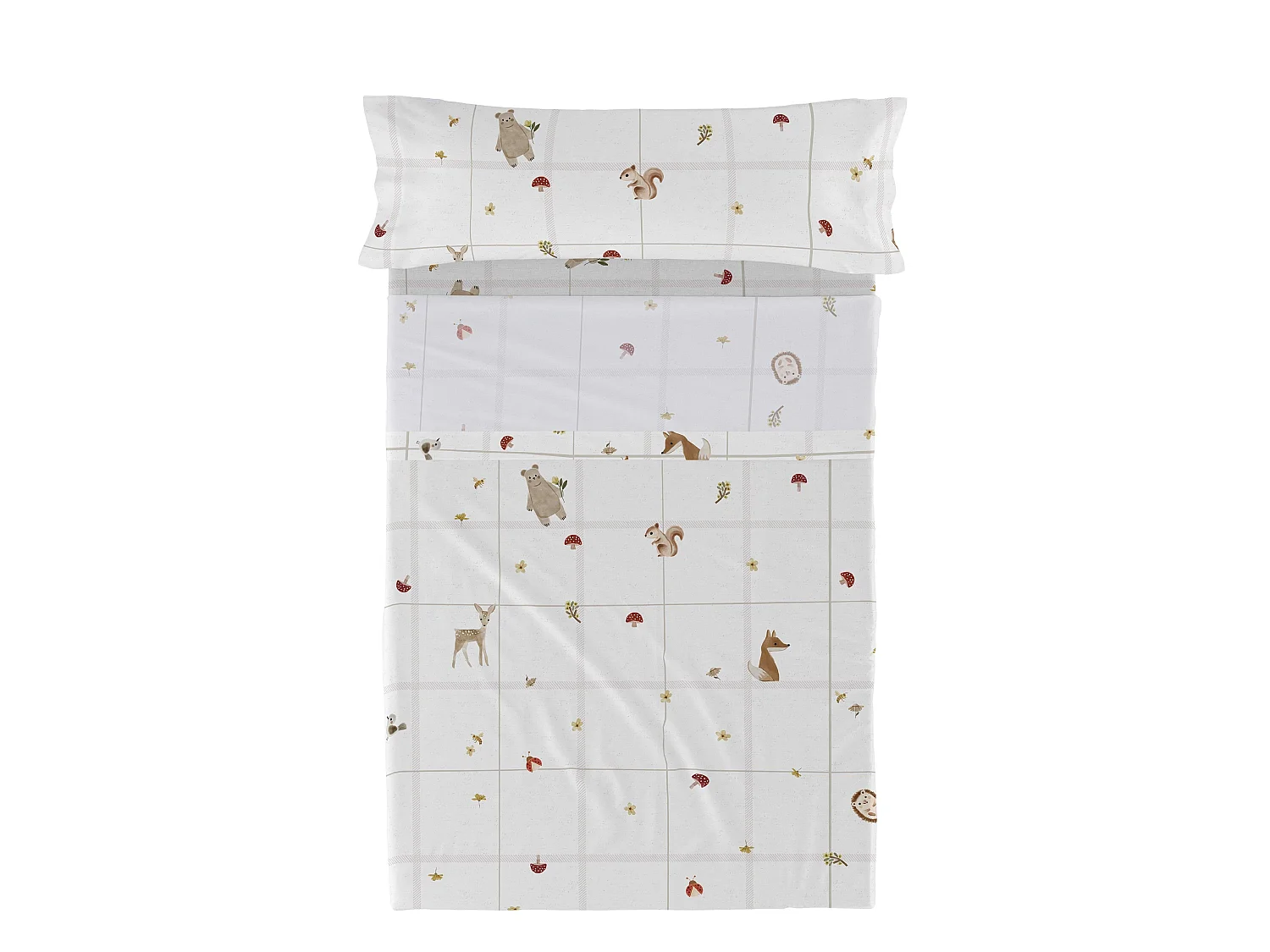 Jogo de Lençóis de 2 peças 160x270 cm (Cama 80/90) Woods animals