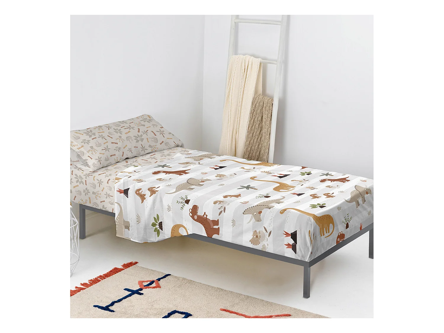 Juego de sábanas 2 piezas 180x270 cm (Cama 105) Dino family