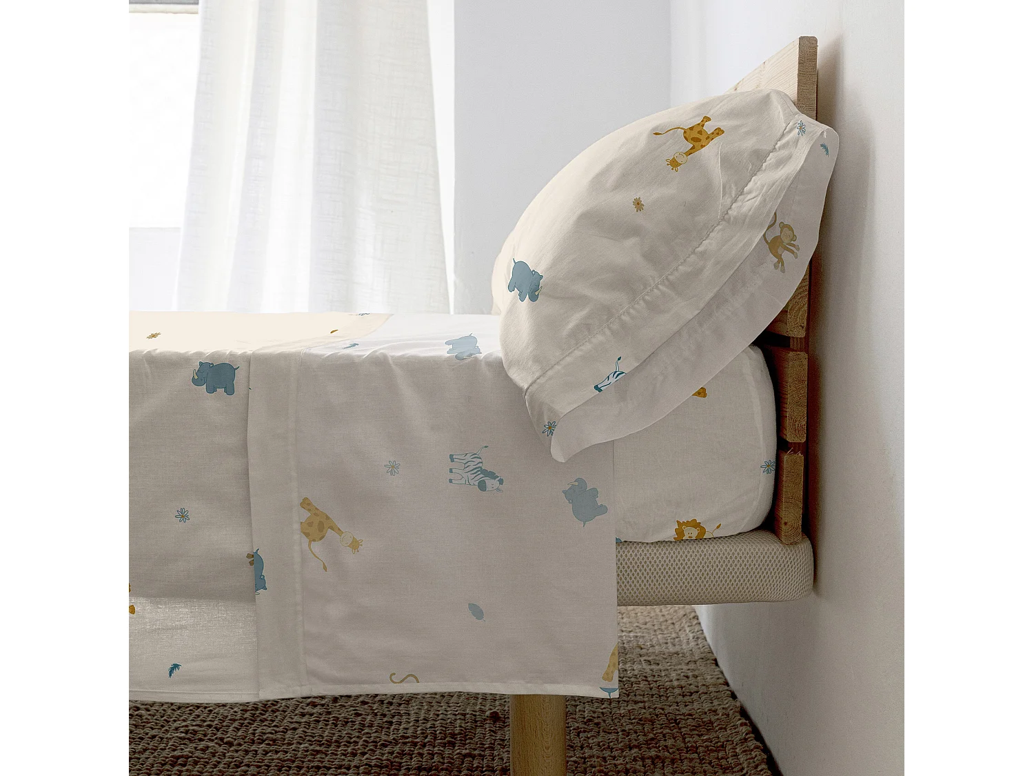 Jogo de Lençóis de 2 peças 160x270 cm (Cama 80/90) Animals