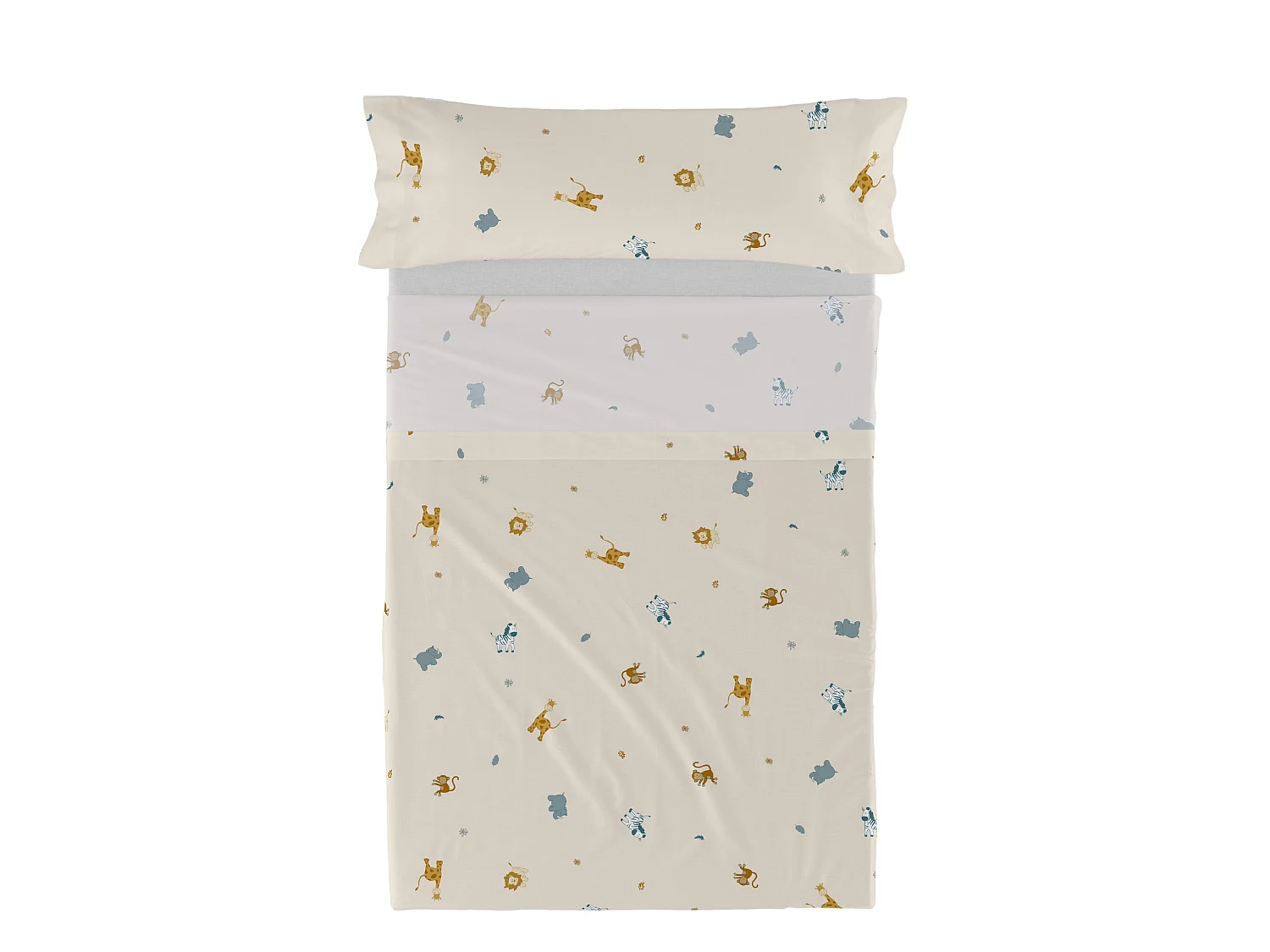 Jogo de Lençóis de 2 peças 160x270 cm (Cama 80/90) Animals