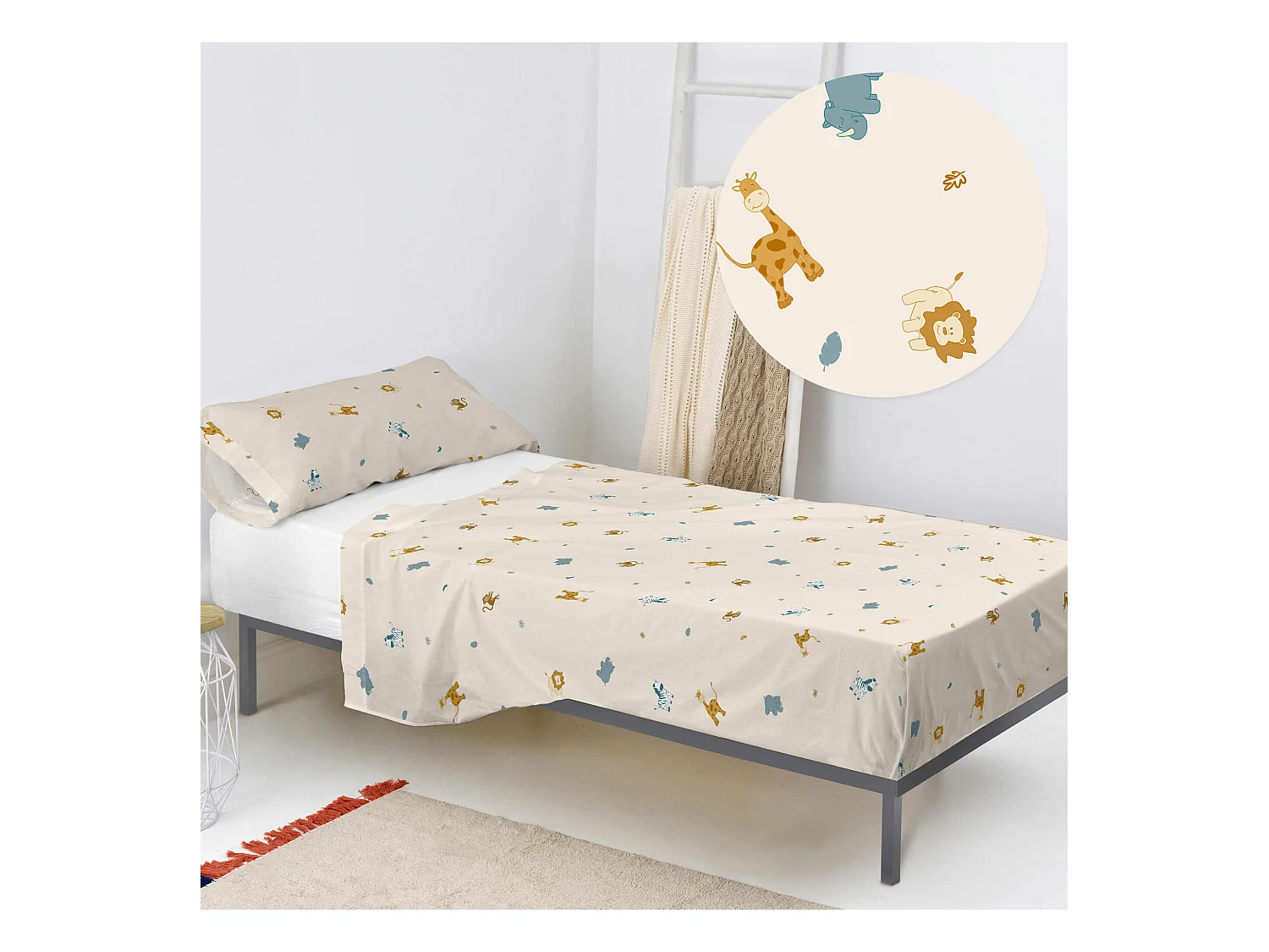 Parure de lit 2 pièces 160x270 cm (Lit 80/90) Animals