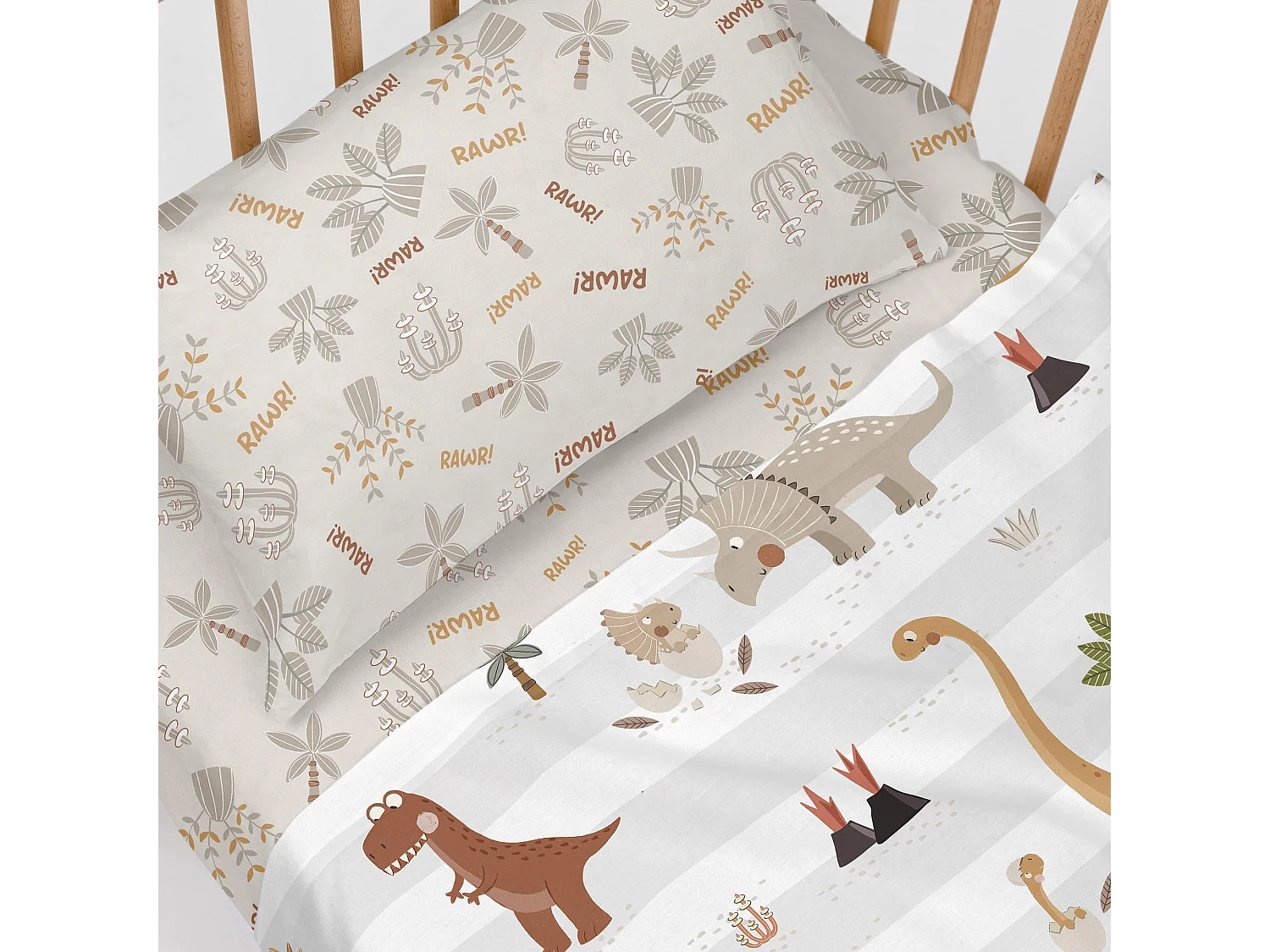 Oberlaken set 2 teiliges 100x130 cm (Kinderbett) Dino family