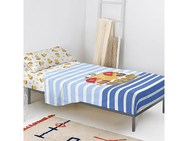 Juego de sábanas 2 piezas 180x270 cm (Cama 105) Pirate ship