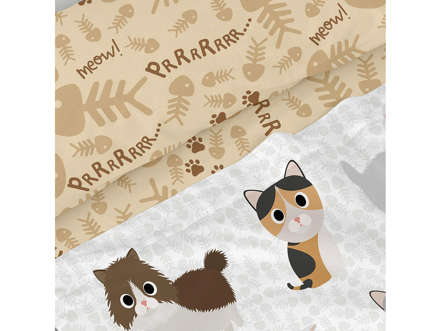 Jogo de Lençóis de 2 peças 160x270 cm (Cama 80/90) Cats