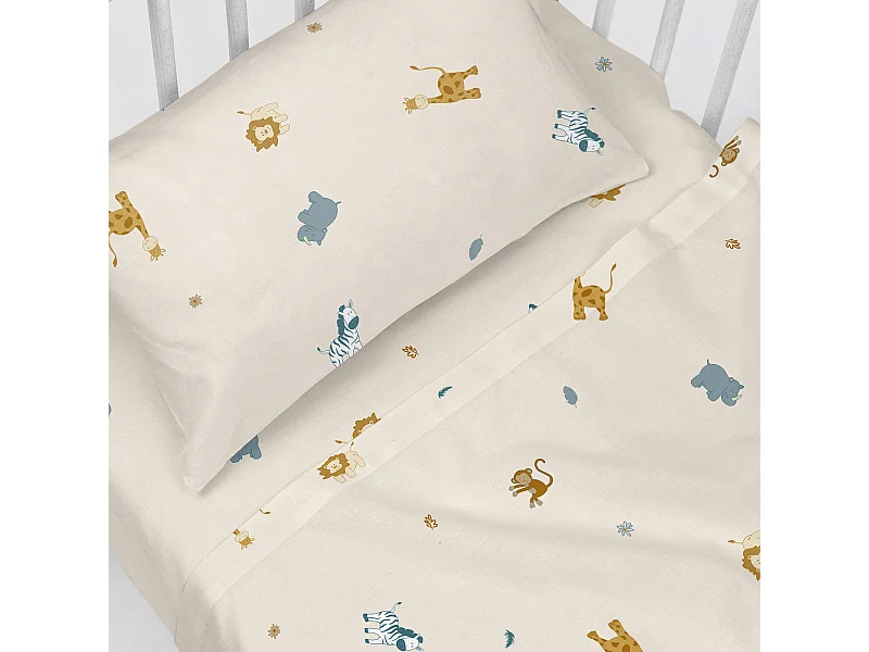 Jogo de Lençóis de 2 peças 100x130 cm (Berço) Animals