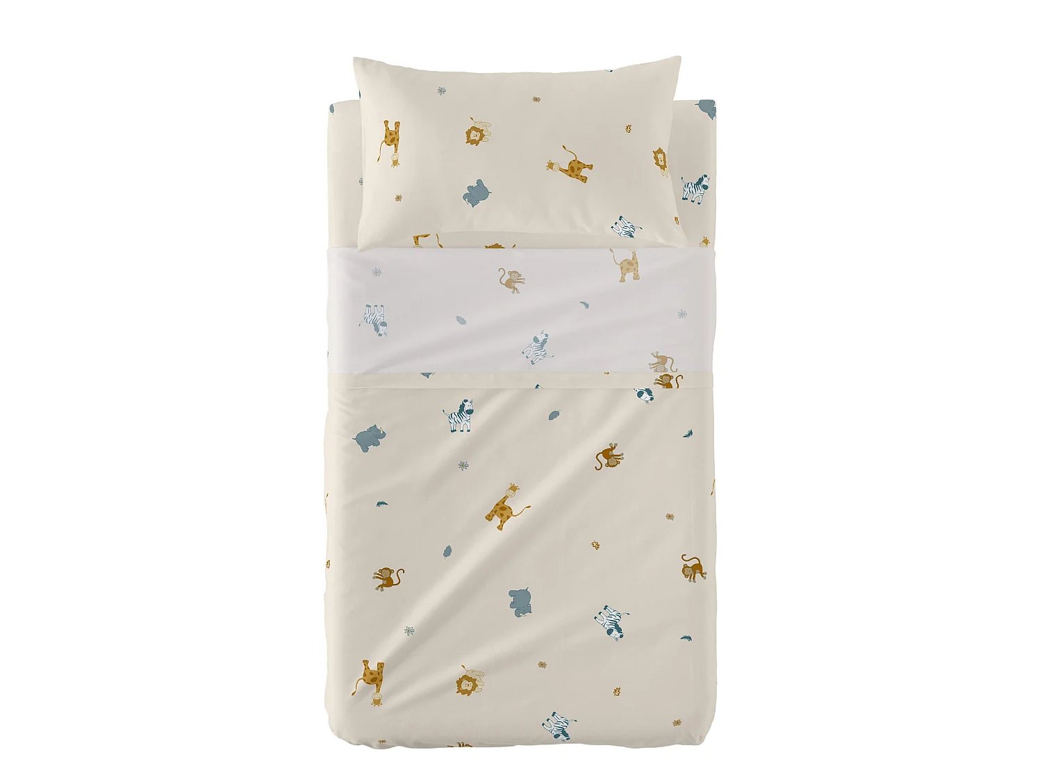 Lakenset 2-delig 100x130 cm (Wieg) Animals