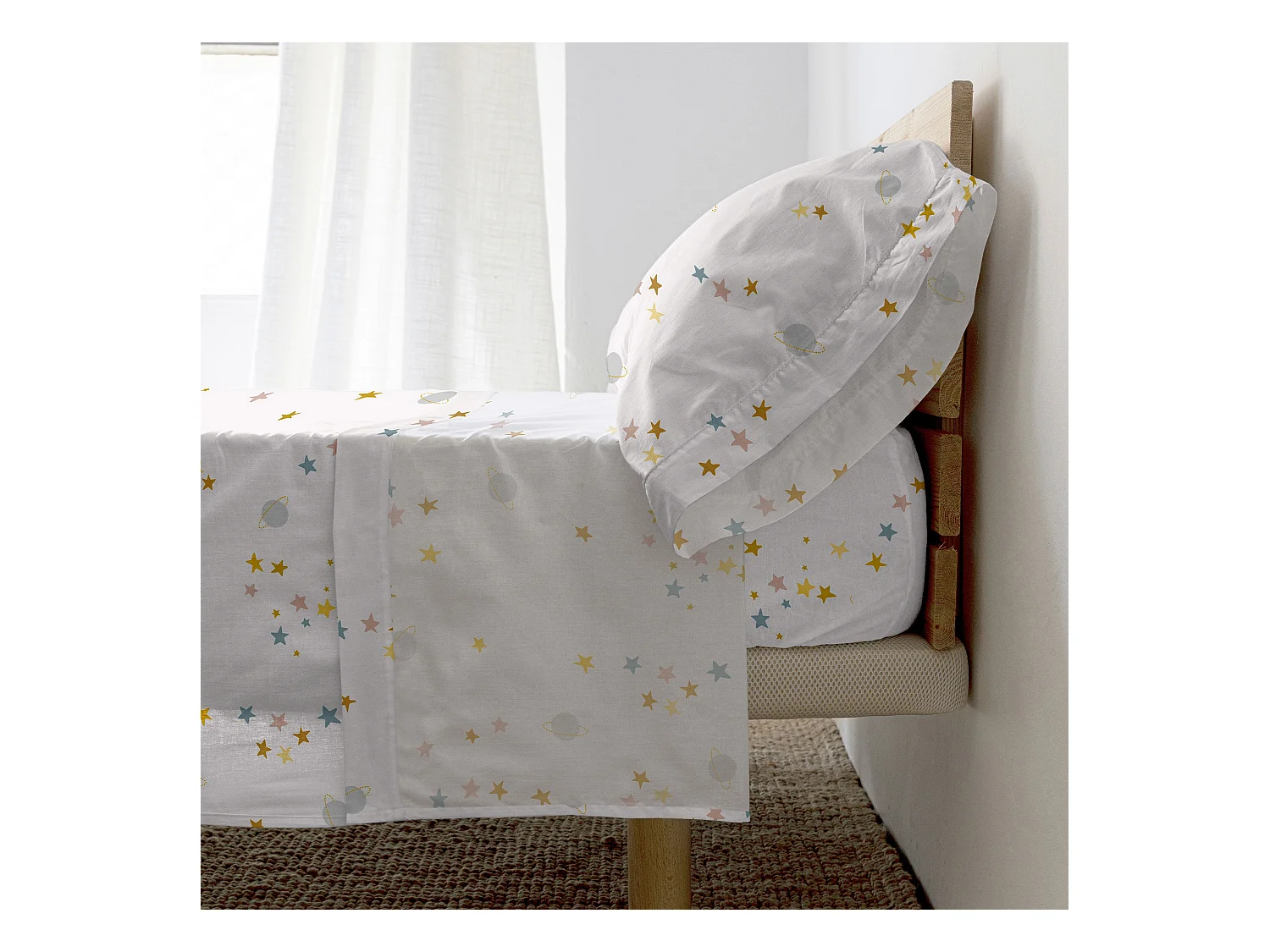 Jogo de Lençóis de 2 peças 160x270 cm (Cama 80/90) Saturn