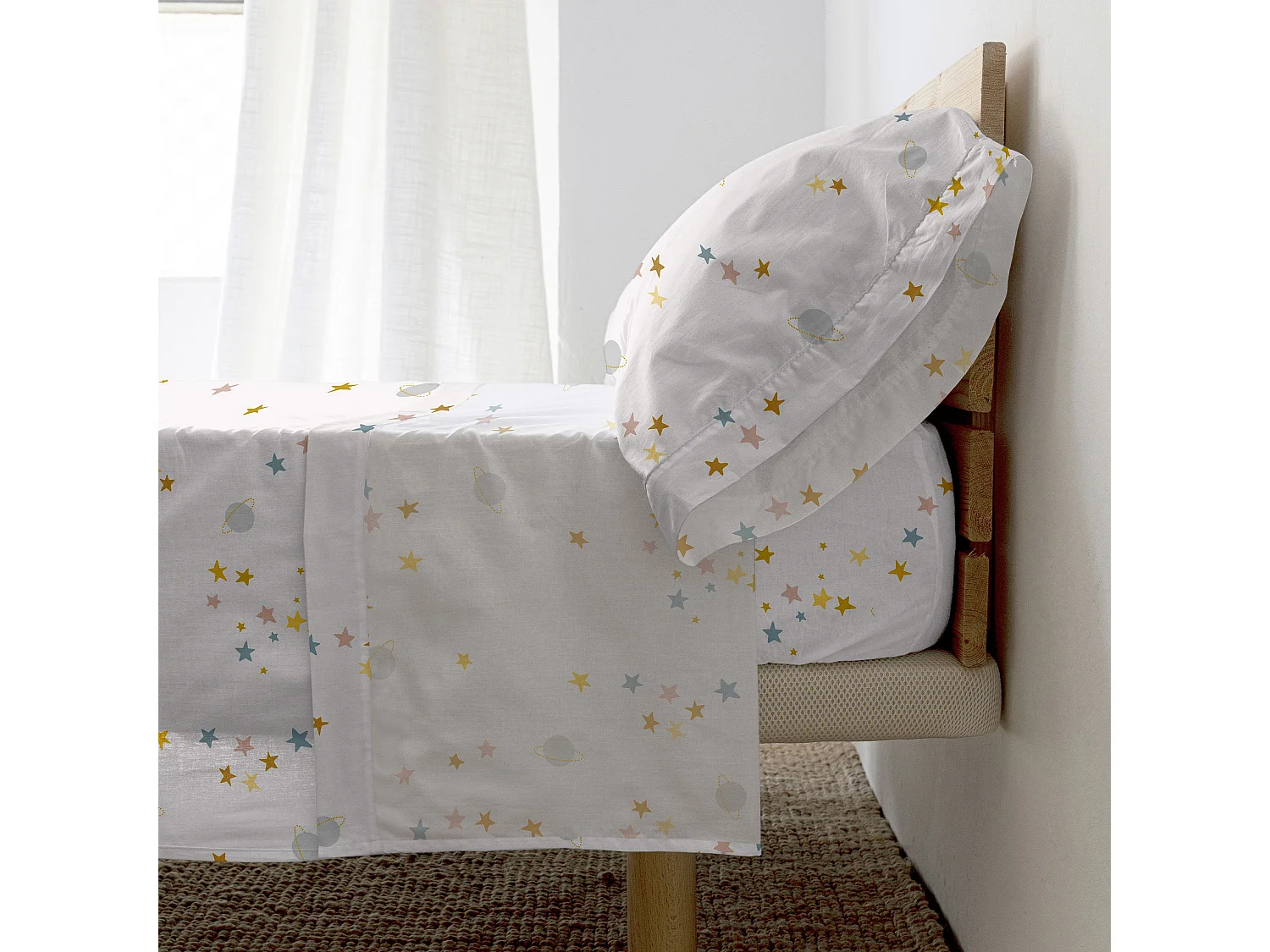 Jogo de Lençóis de 2 peças 160x270 cm (Cama 80/90) Saturn