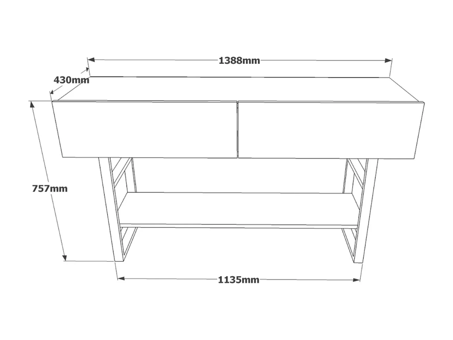 Console style industriel TARA