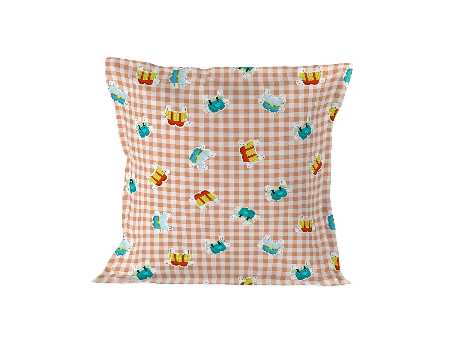 Federa per cuscino 80x80 cm Piggys vichy