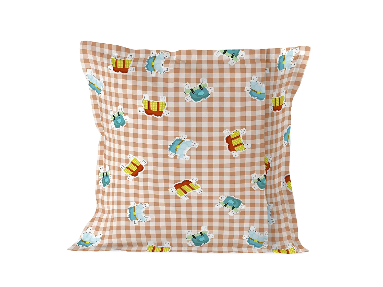 Federa per cuscino 80x80 cm Piggys vichy