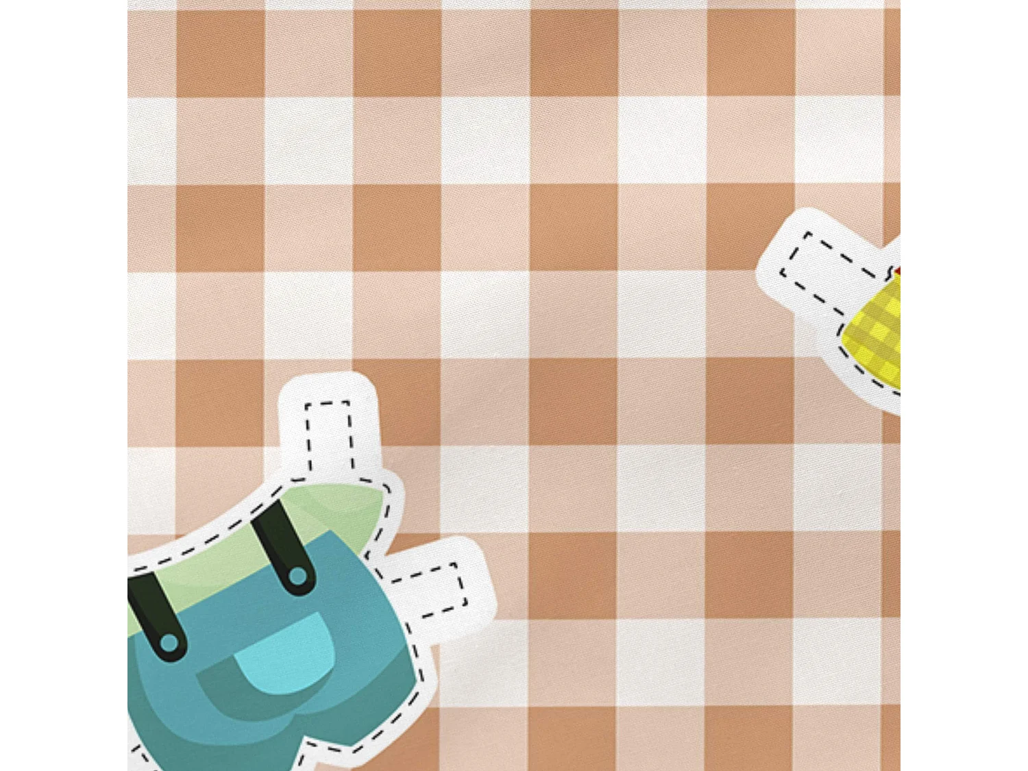 Federa per cuscino 80x80 cm Piggys vichy